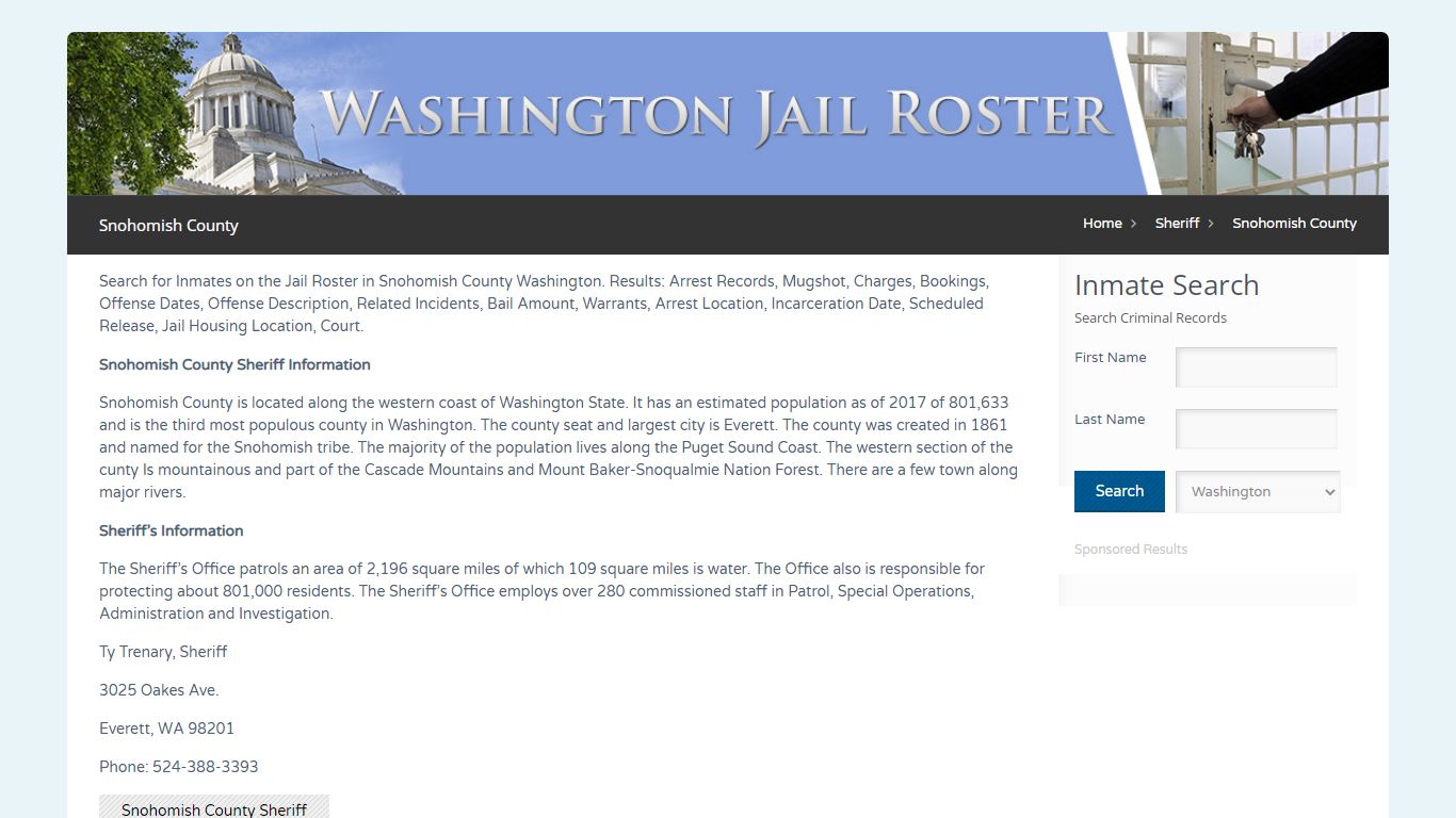 Snohomish County | Jail Roster Search